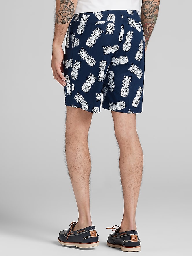 Paisley &Amp; Gray Slim Fit Linen Blend Shorts