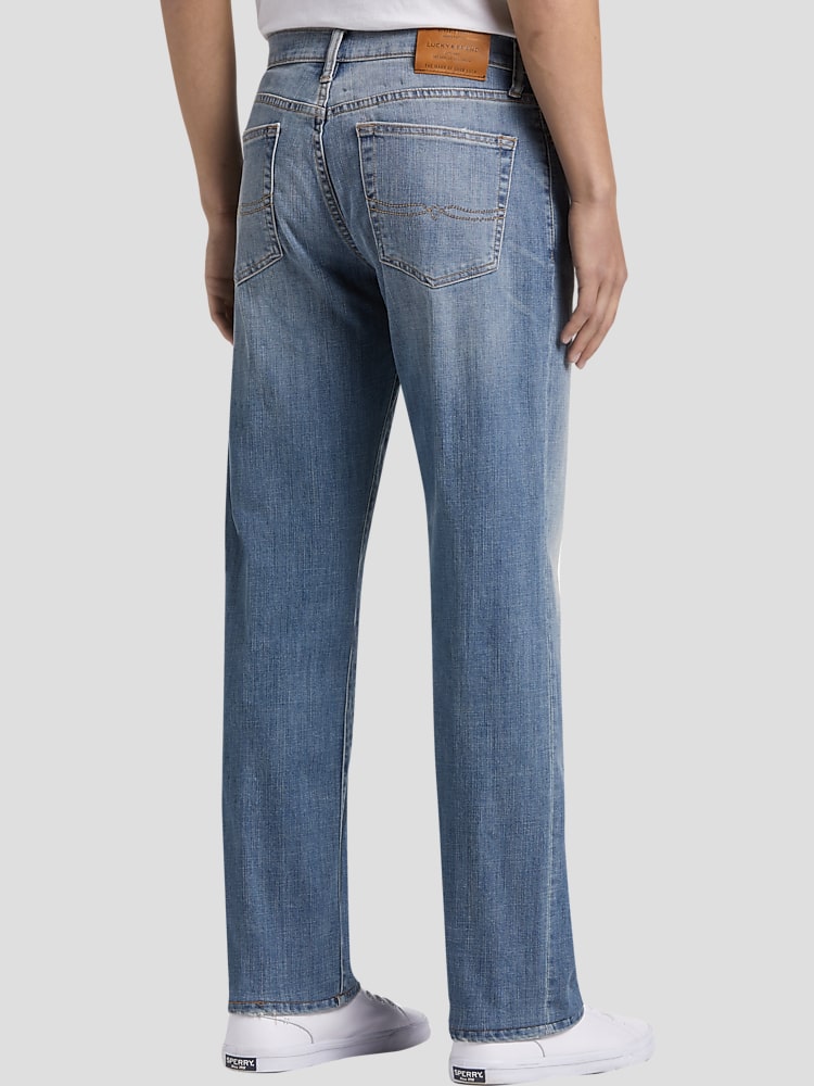 Lucky Brand Women's Medium Wash Mid Rise Boy Straight Jeans