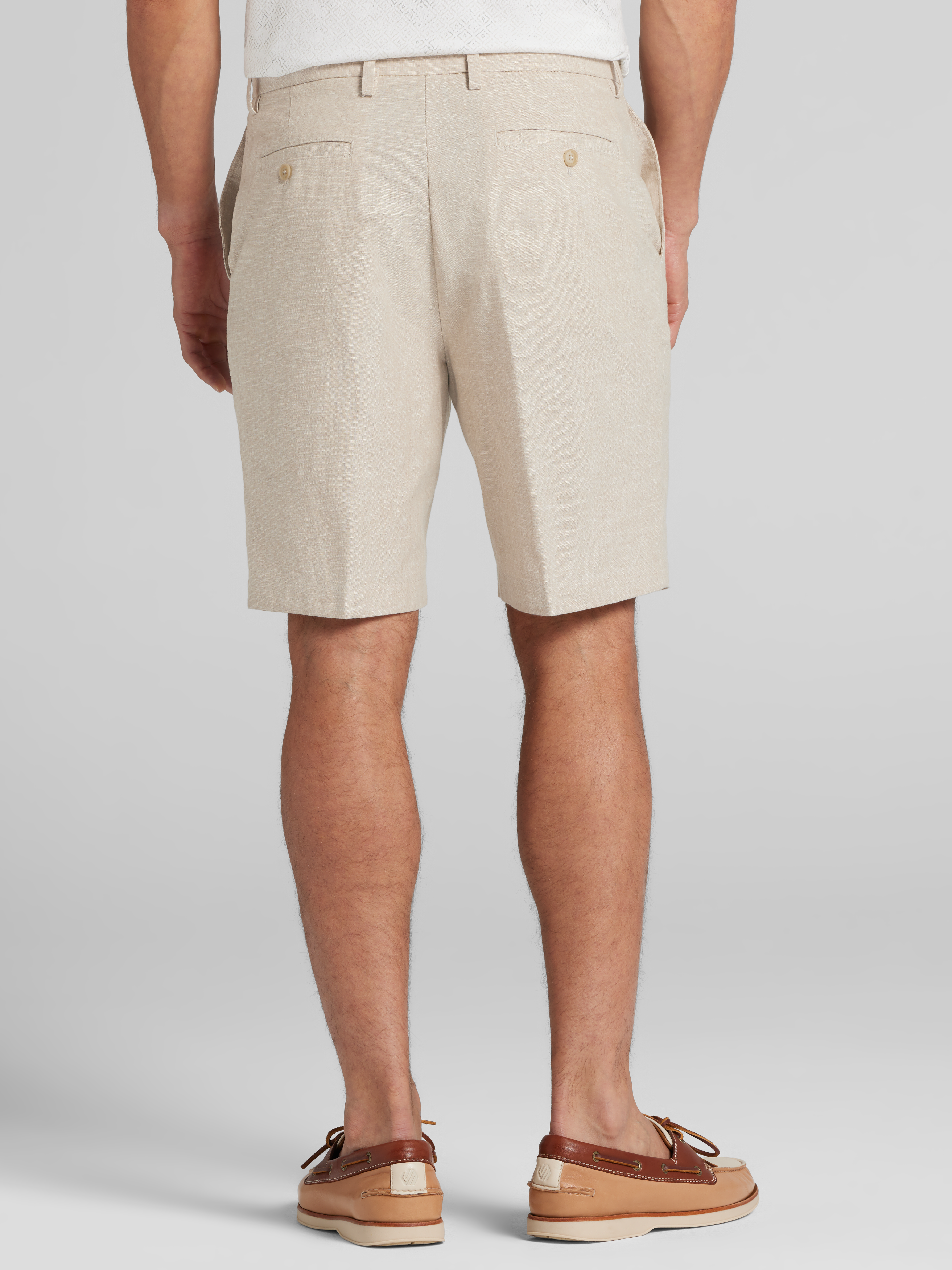 Modern Fit Linen Blend Shorts