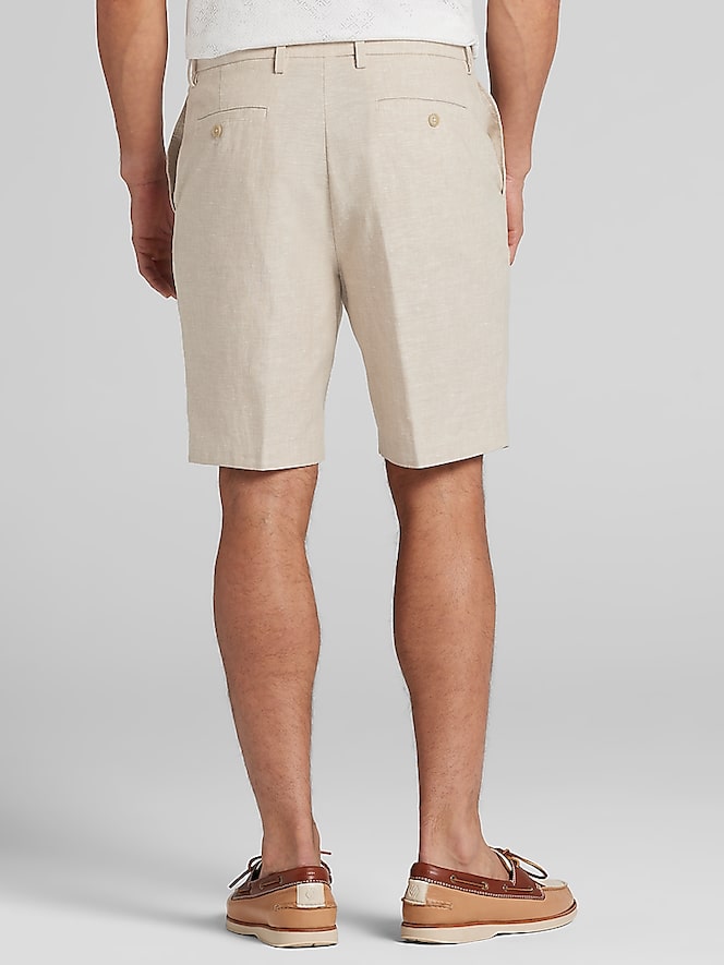 Joseph Abboud Modern Fit Linen Blend Shorts