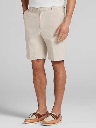 Modern Fit Comfort Stretch Flat Front Shorts