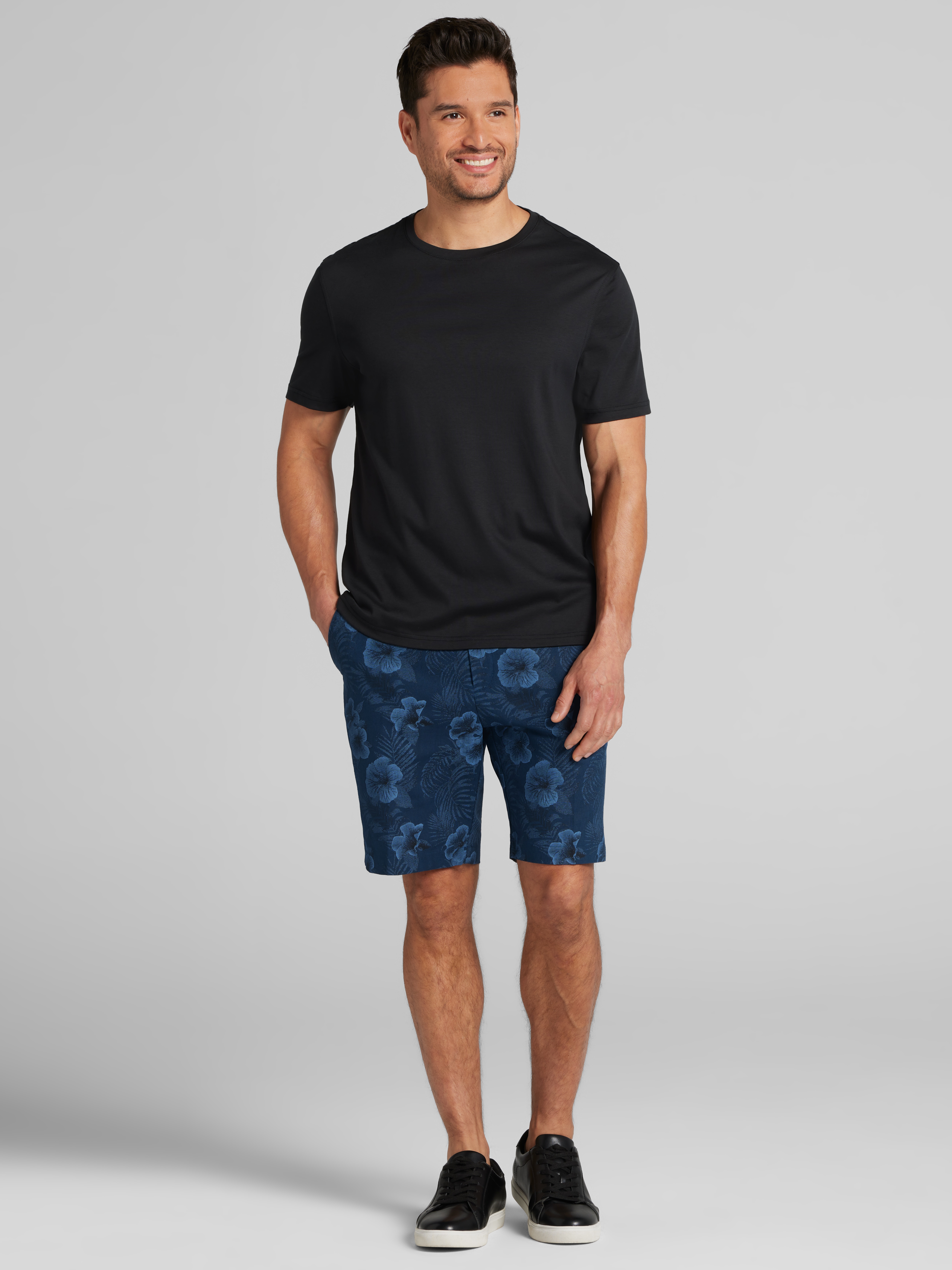 Modern Fit Linen Blend Shorts