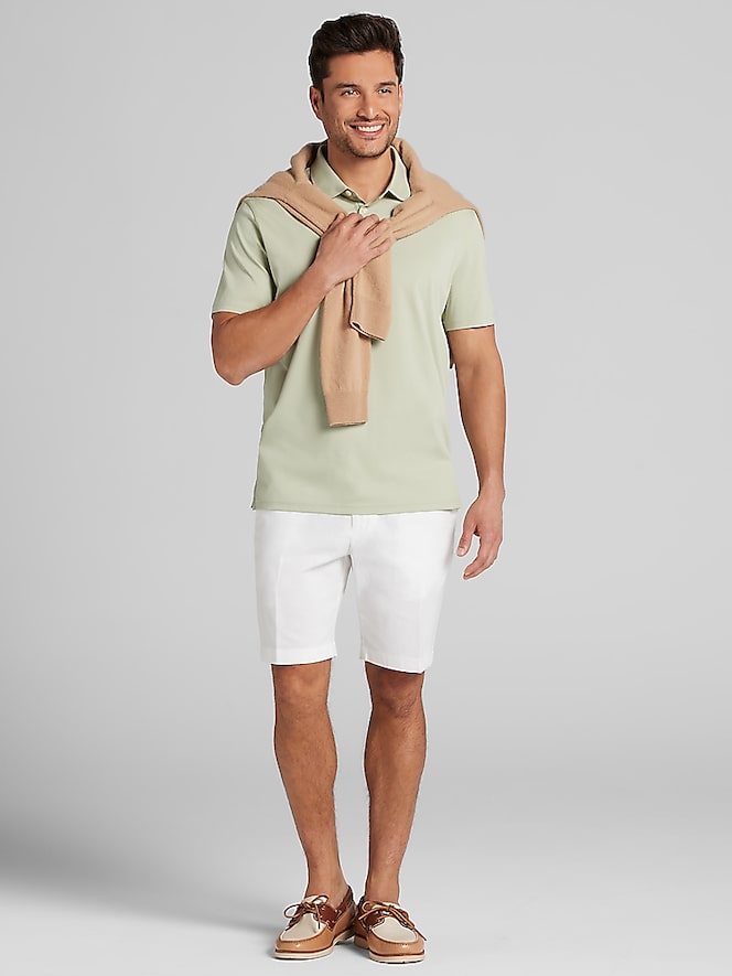 Joseph Abboud Modern Fit Linen Blend Shorts
