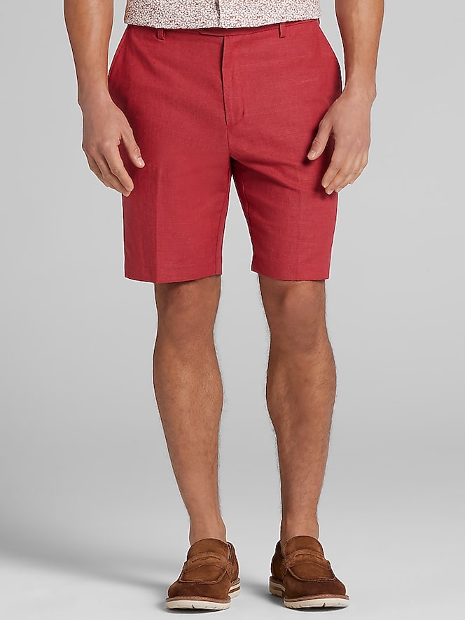 Joseph Abboud Modern Fit Linen Blend Shorts