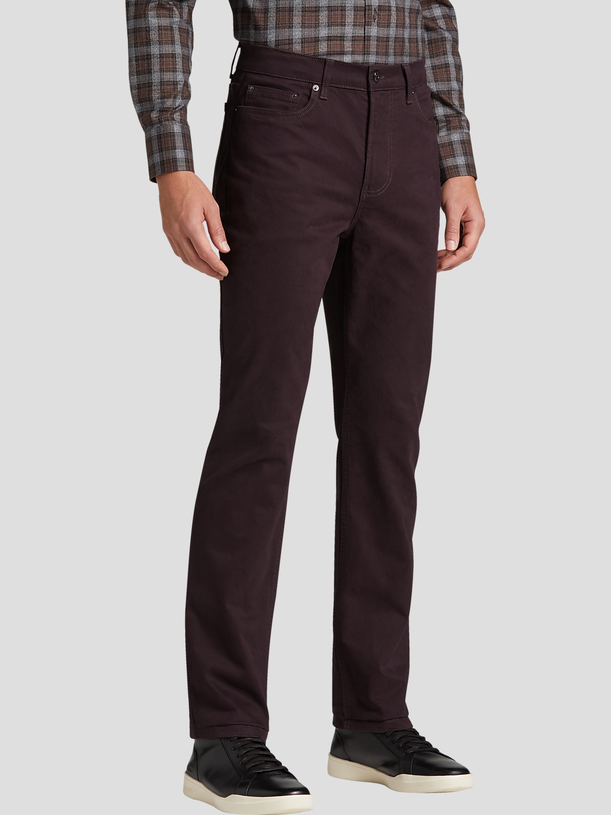 Dondup Gaubert men's trousers in modal and stretch cotton Moro