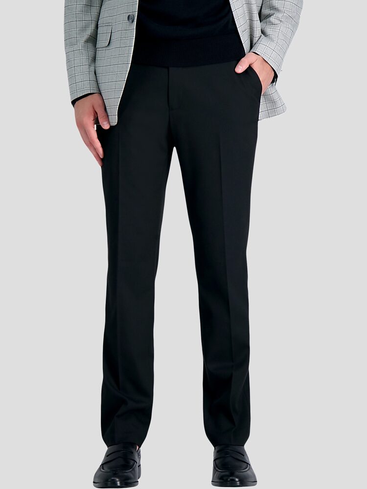 Haggar Men's J.m. Haggar 4-way Stretch Slim Fit Flat Front Dress Pant 38 X  32 - Charcoal Heather : Target