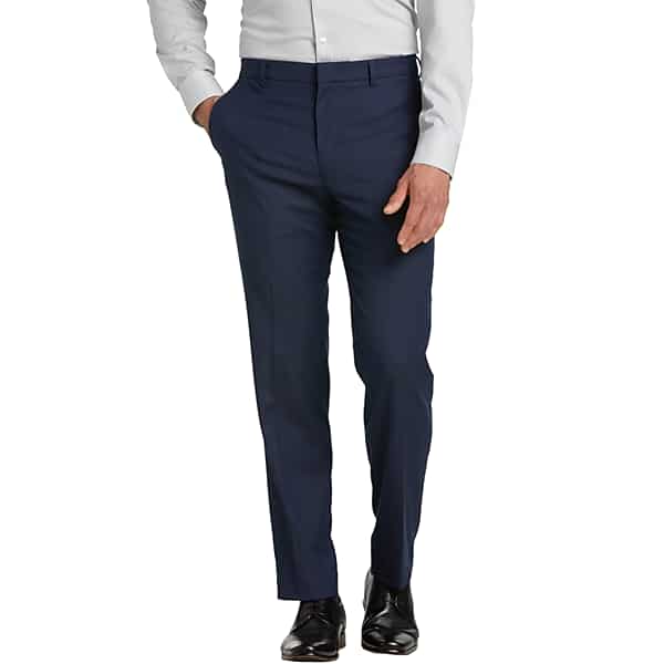 Awearness Kenneth Cole Men's Modern Fit Dress Pants Navy Solid - Size: 34W x 29L TMW22NA34901
