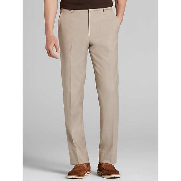 Awearness Kenneth Cole Men's Modern Fit Essential Dress Pants Tan - Size: 38W x 32L
