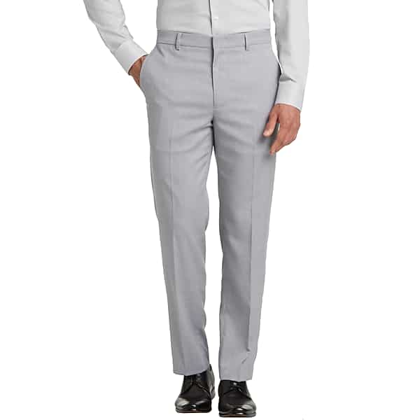 Awearness Kenneth Cole Men's Modern Fit Dress Pants Light Gray Solid - Size: 42W x 30L TMW22NA42016