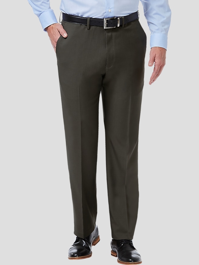 Grey Stretch Slacks - Lowes Menswear