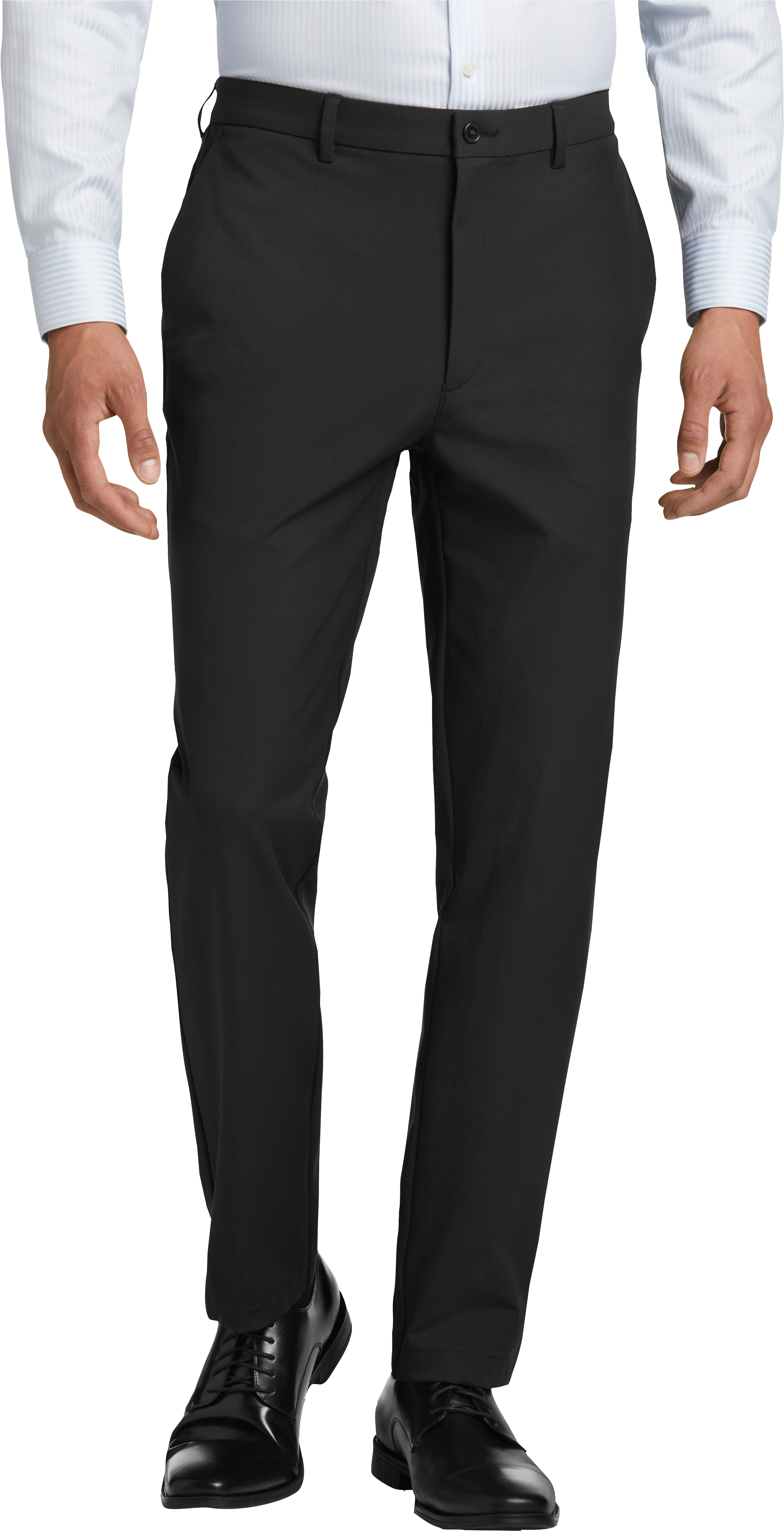 Men's Dark Charcoal Twill Classic Fit Suit Pants