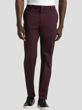 Burgundy Dress Pants For Men