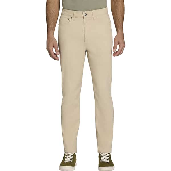 Joseph Abboud Men's Modern Fit 5-Pocket Pants Khaki - Size: 32W x 34L