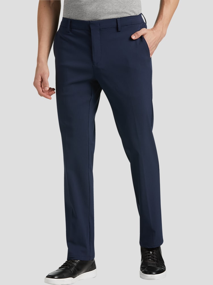 Awearness Kenneth Cole Slim Fit Performance Tech Chinos in Navy  Mens Stretch Dress Pants 30W x 30L