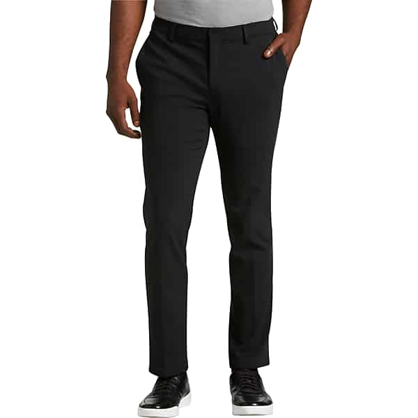 Awearness Kenneth Cole Men's Slim Fit Performance Tech Chinos Black Solid - Size: 32W x 30L