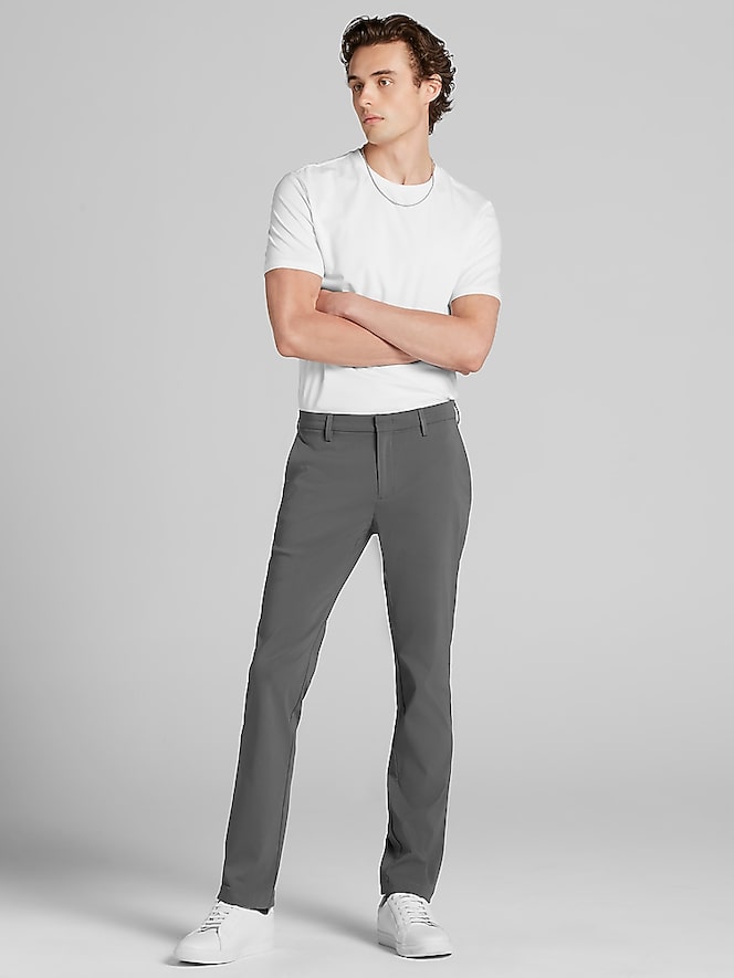 Awearness Kenneth Cole Slim Fit Performance Tech Chinos, Charcoal - Image 3 of 3