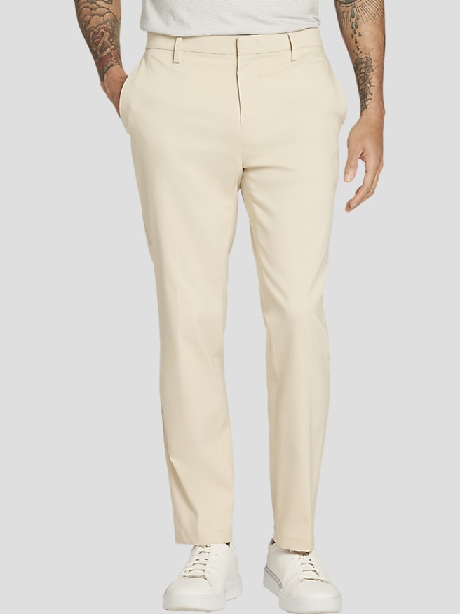 Mens Fitted Khaki Pants