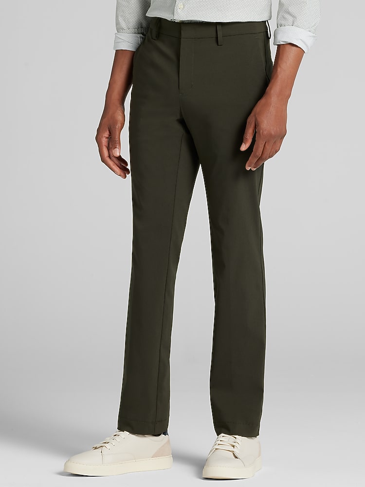 Awearness Kenneth Cole Slim Fit Performance Tech Chinos, Rosin - Green |  Casual Pants | Men's Wearhouse