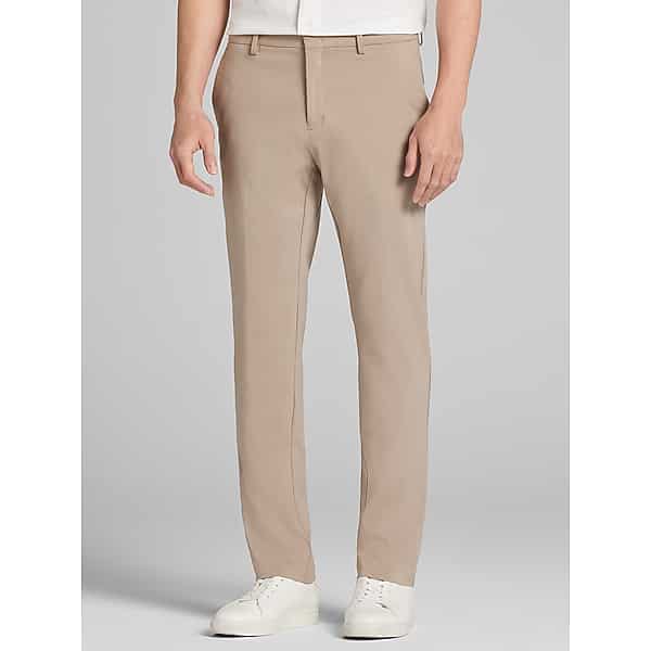 Awearness Kenneth Cole Men's Slim Fit Performance Tech Chinos Vintage Khaki - Size: 42W x 32L