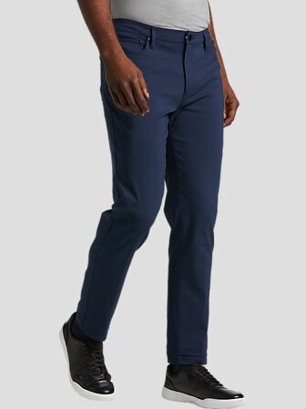 SLIM FIT SUIT PANTS - Navy blue