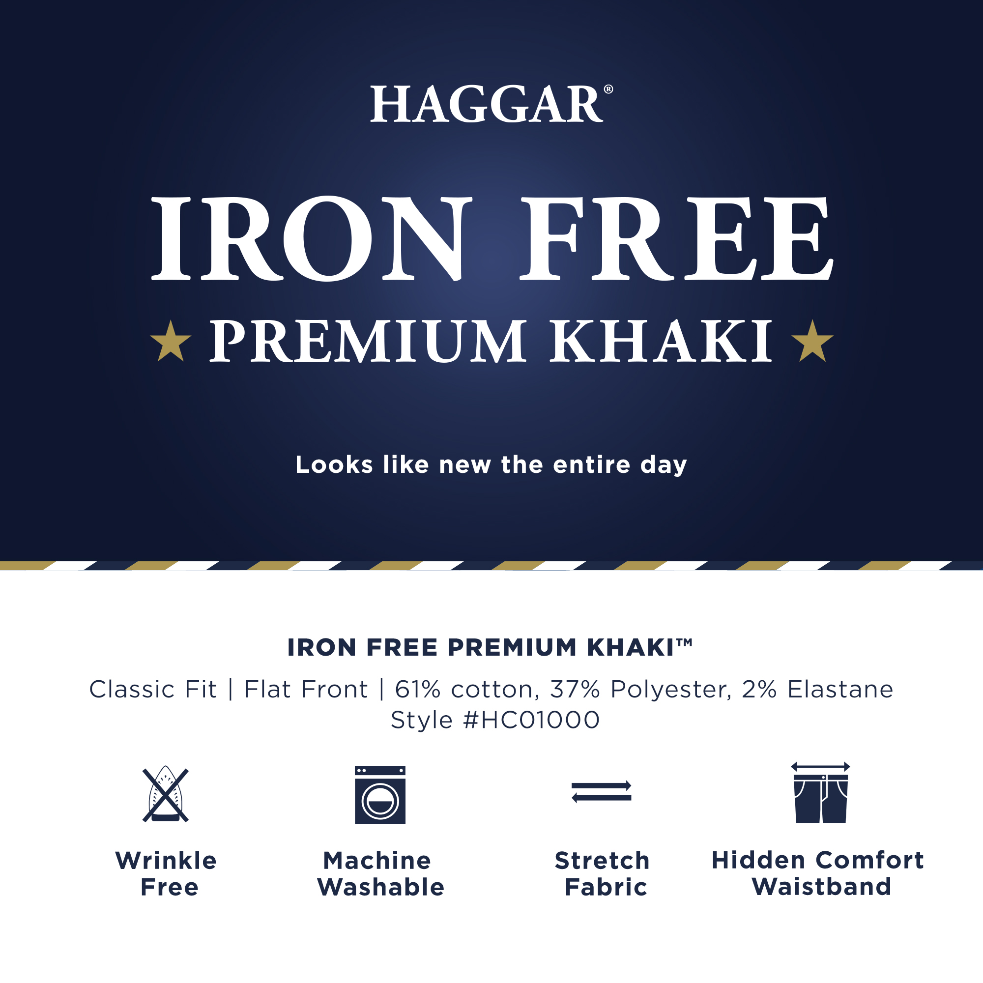 Iron-Free Premium Khaki™ Classic Fit Flat-Front Pants