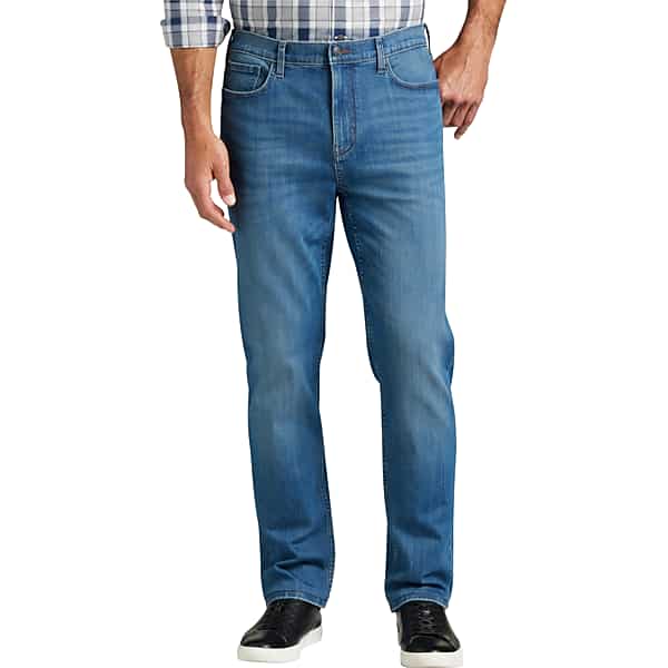 Joseph Abboud Big & Tall Men's Straight Fit CleanKORE Comfort Stretch Jeans Medium Wash - Size: 44W x 32L