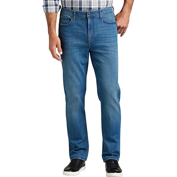 Joseph Abboud Men's Straight Fit CleanKORE Comfort Stretch Jeans Medium Wash - Size: 34W x 34L