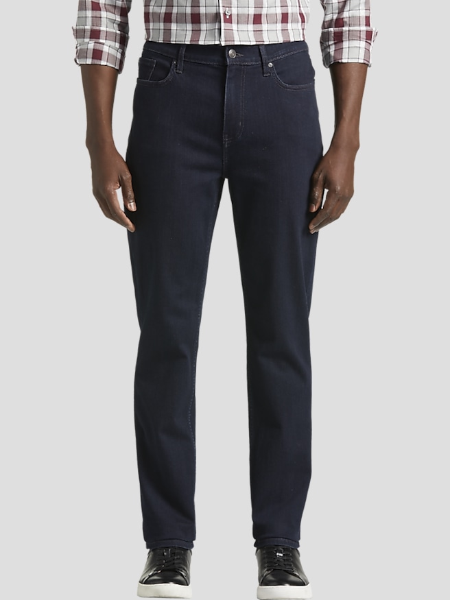 Joseph Abboud Men's Straight Fit Comfort Stretch Jeans , Rinse / Blue