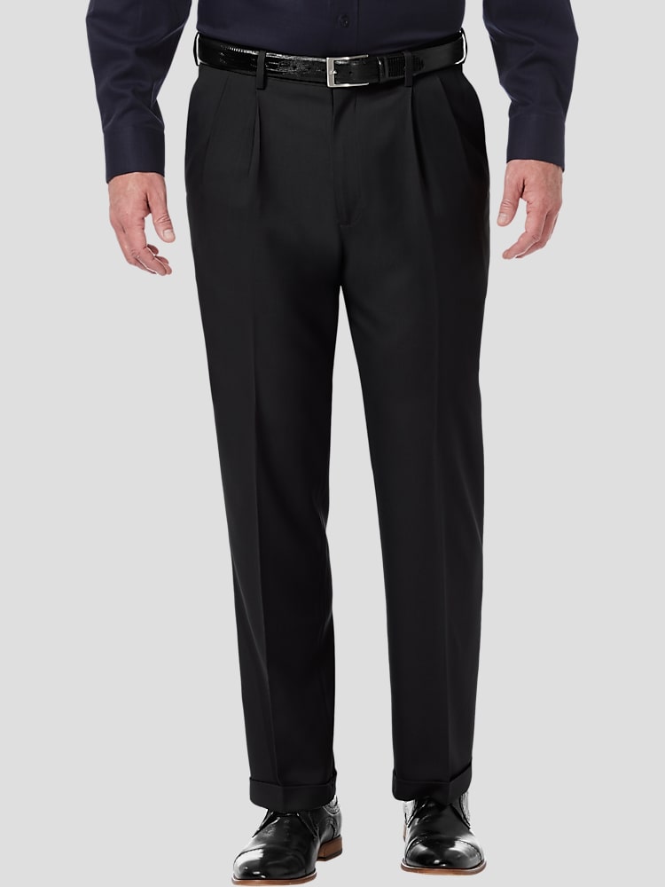 haggar premium comfort dress pant classic fit Haggar Premium Comfort Dress Pants, Pleated Front in Dark Chocolate