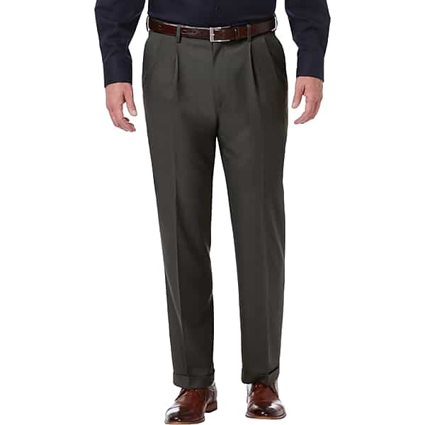 Haggar Men's Premium Comfort Classic Fit Pleat Front Pant Charcoal Gray - Size: 40W x 34L TMW235R40F17
