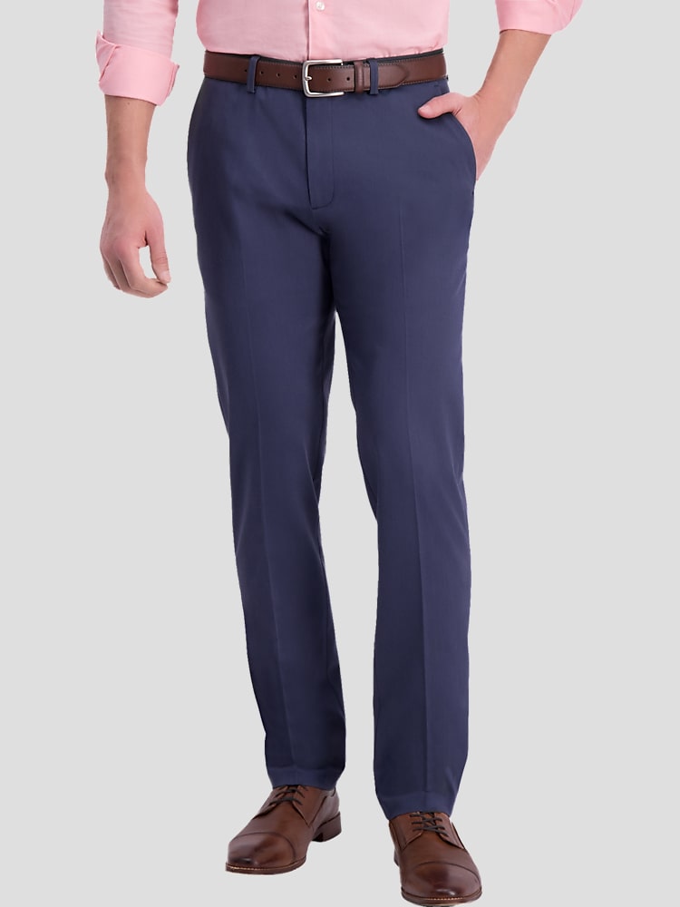 green emerald velvet dress Haggar Mens The Active Series Slim Fit Flat Front Casual Pants, Dark Grey,  28W x 30L US at Amazon Men's Clothing store