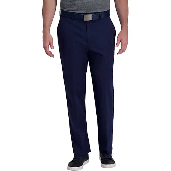 Haggar Men's Cool Right® Performance Flex Classic Fit Flat Front Pant Midnight - Size: 44W x 29L