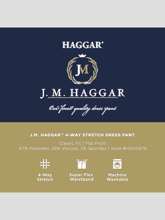 Haggar J.M. Haggar&trade; Performance 4-Way Stretch Classic Fit Flat Front Dress Pant