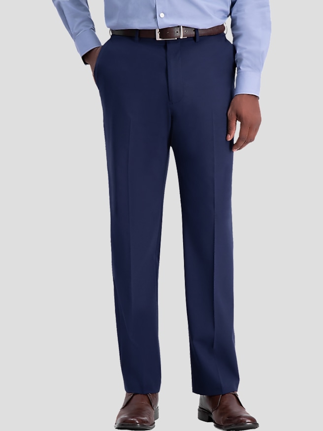 Haggar Men's J.M. ™ Performance 4-Way Stretch Classic Fit Flat Front Dress Pant , Blue