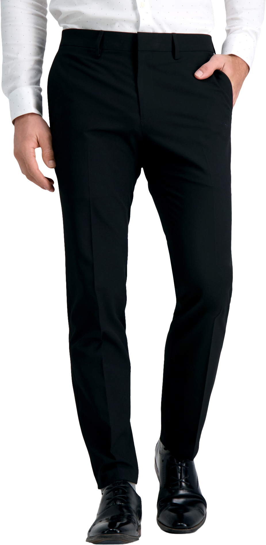 JNGSA Men's Slim-Fit Dress Pant Straight-Leg Flat-Front Trousers Business  Casual Suit Pants for Daily Holiday Formal Black XXXL Clearance 