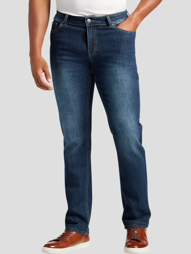 Men's Dark Blue Stretch Denim Jeans