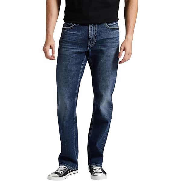 Silver Jeans Men's Grayson Classic Fit Straight Jeans Dark Wash - Size: 38W x 36L