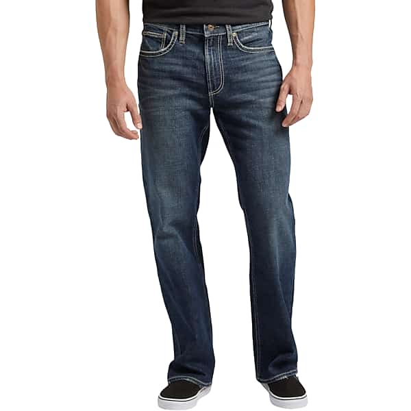 Silver Jeans Men's Zac Relaxed Fit Straight Jeans Dark Wash - Size: 32W x 34L