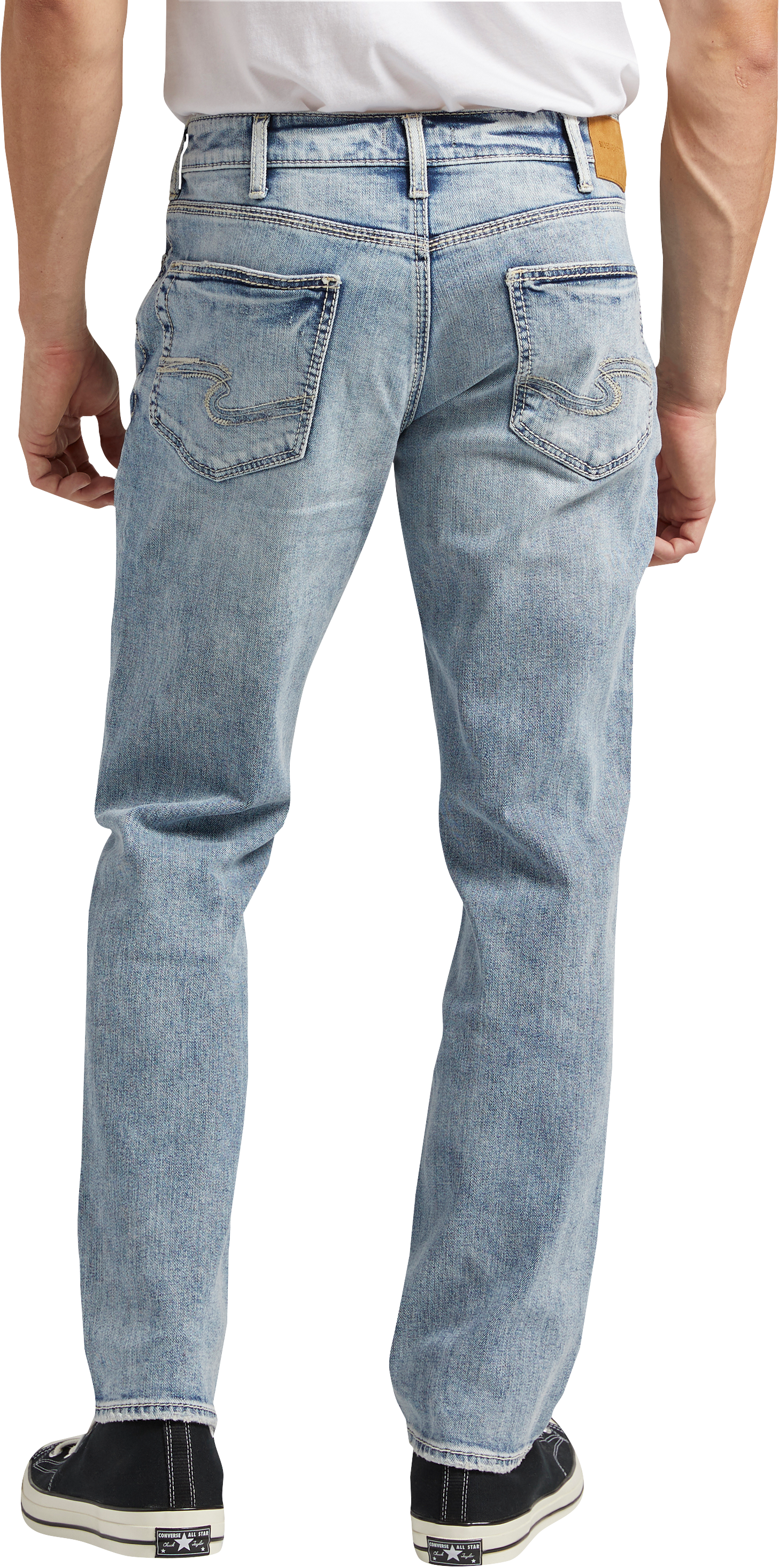Athletic Fit Tapered Leg Slim Jeans