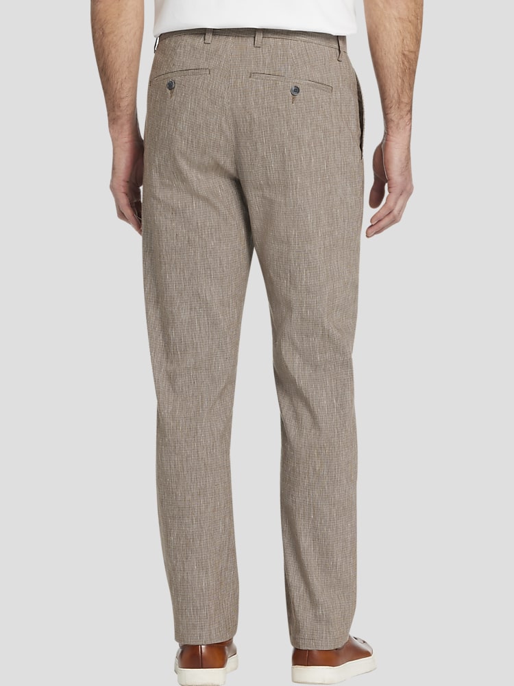 Joseph Abboud Modern Fit Flat Front Linen Pants Casual Pants Men s Wearhouse