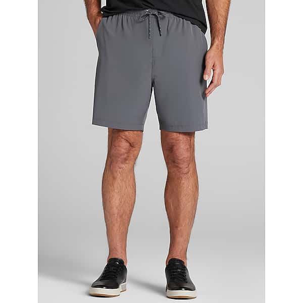 Awearness Kenneth Cole Men's CHILLFLEX Modern Fit Lined Shorts 7" Charcoal - Size: Small
