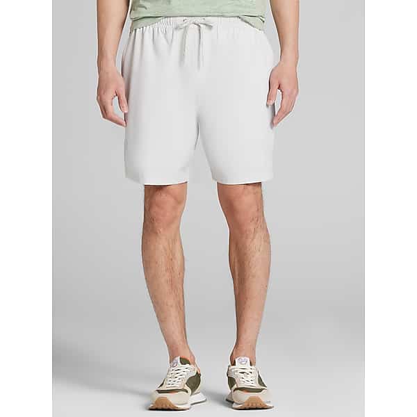 Awearness Kenneth Cole Men's CHILLFLEX Modern Fit Lined Shorts 7" White/Cream - Size: Large