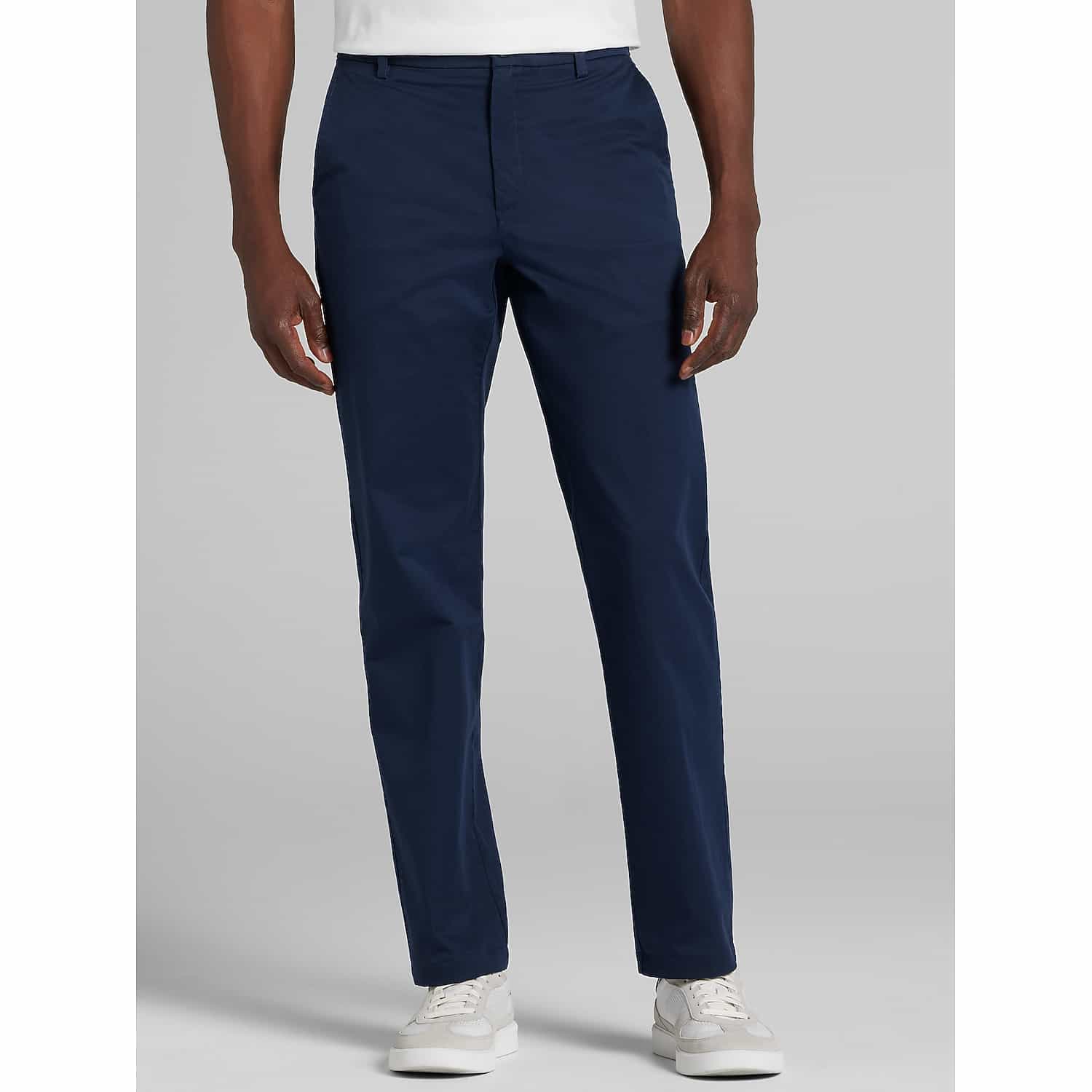 Joseph Abboud Classic Fit Comfort Stretch Chinos in Navy Blue – Men’s Casual Dress Pants Size 32W x 30L