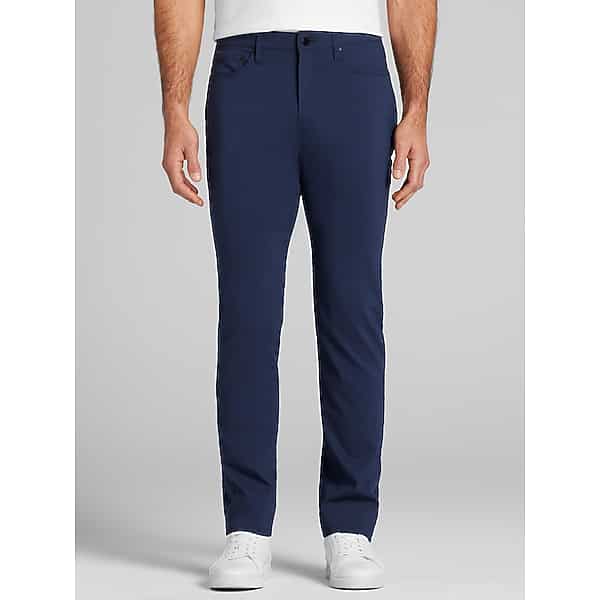 Awearness Kenneth Cole Men's Modern Fit Performance Tech 5-Pocket Pants Navy - Size: 34W x 32L