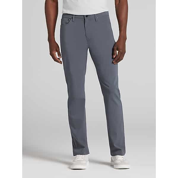 Awearness Kenneth Cole Men's Modern Fit Performance Tech 5-Pocket Pants Charcoal - Size: 34W x 32L