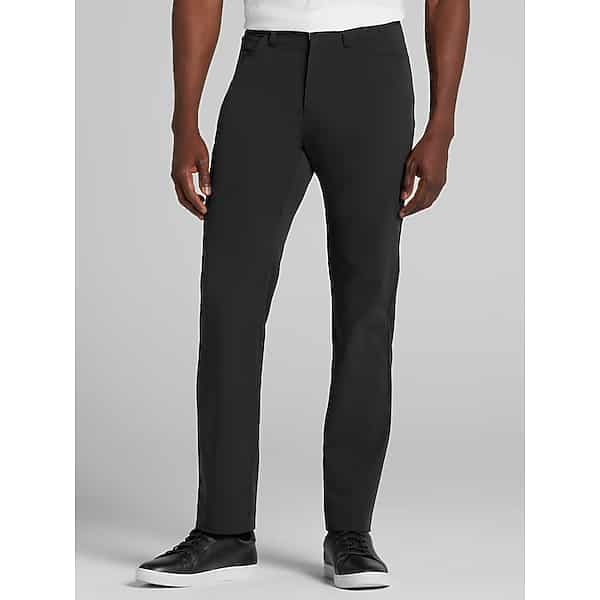 Awearness Kenneth Cole Men's CHILLFLEX Modern Fit Performance Stretch Ripstop 5-Pocket Pants Black - Size: 40W x 32L