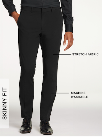 Haggar mens Iron Free Premium Khaki Classic Fit Pleat Front Expandable  Waist Casual Pants, Black, 32W x 30L US at  Men's Clothing store