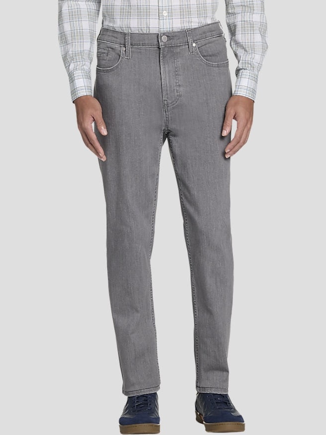 Awearness Kenneth Cole Men's CHILLFLEX Slim Fit Jeans , Grey / Blue