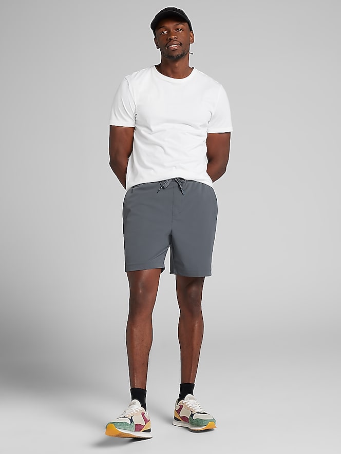 Awearness Kenneth Cole CHILLFLEX Modern Fit Stretch Ripstop Dobby Shorts 7", Moonstruck - Image 3 of 4