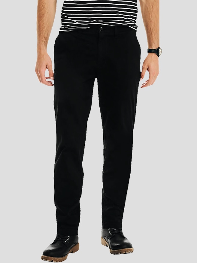 Nautica Men's Classic Fit Full-Length Casual Pants , True Black
